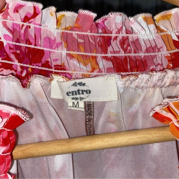 Entro Rhys Pink & Orange Floral Blouse - Picture 5 of 5